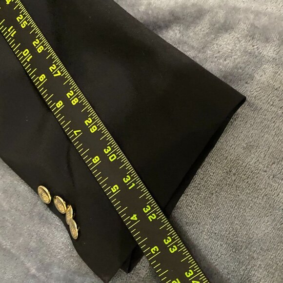 Stuart Hughes Mens Black Blazer Jacket 42R Regular Single-Breasted Two-Button - Picture 9 of 16